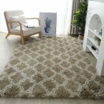Tapis salon shaggy moelleux antid�rapant tapis chambre � poils longs doux et confortable grand tapis ...