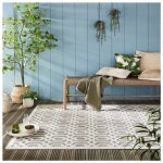 Flair rugs - tapis scandinave graphique int�rieur m�ches courtes mataro naturel 160x160