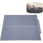Tapis de s�chage en silicone auto - drainant. 17 x 13 pouces 0, 71 lb - plat en silicone inclin� et plateau ...