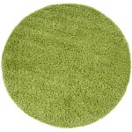 Paco home tapis shaggy longues m�ches en vert tapis shaggy longues m�ches en vert 80 cm rond