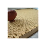 D�coweb - tapis sisal - kidara chaume - ganse brune - 200 x 200 cm