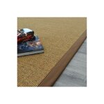 D�coweb - tapis sisal yucatan chaume - ganse brune - 120 x 170 cm