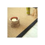 D�coweb - tapis sisal yucatan chaume - ganse chenille brun chin� - 120 x 170 cm
