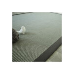 D�coweb - tapis sisal yucatan gris acier - ganse coton anthracite - 120 x 170 cm