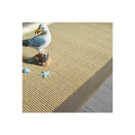 D�coweb - tapis sisal yucatan sable - ganse taupe - 200 x 200 cm