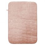 Tapis en tissu effet pierre pour meuble de salle de bain 45 x 70 cm 79928 rose
