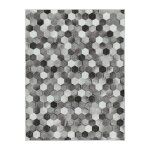 Décoweb - tapis toucher soft - imprimé peau de vache - patchwork gris - 120 x 160 cm Décoweb - tapis toucher soft - imprimé peau de vache - patchwork gris - 120 x 160 cm