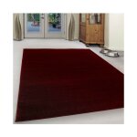 Allotapis - tapis uni à courtes mèches pour salon rush rouge 160x230 Allotapis - tapis uni à courtes mèches pour salon rush rouge 160x230