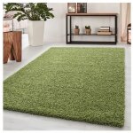 Tapis uni à longues mèches rectangle swirls vert 120x170 Tapis uni à longues mèches rectangle swirls vert 120x170