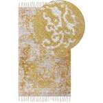 Beliani - tapis en viscose jaune et beige vintage style oriental vieilli 80 x 150 cm boyali