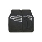 Tapis de voiture en caouthcouc, set universel - noir / gris carbone