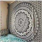 Tapisserie indienne multicolore tenture murale tissu tapisserie style boho tissu d�coratif / couvre - ...
