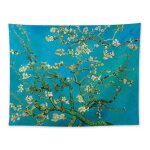 Tapisserie van gogh branches d'un amandier en fleurs tapisserie tenture murale art dcoration d'intrieur ...