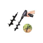 Tari�re, m�che tari�re pour perceuse jardin foreuse � 100mm x 300mm + gants, jardin tari�re pour percer ...