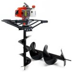 Wiltec ? tari�re thermique 3 cv 63 cm� ? moteur 2 temps ? vitesse 183 tr / min ? forets �250 / 300 mm ...