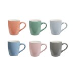 Tasses à café colorées en céramique, lot de 6, contenance de 150 ml. Tasses à café colorées en céramique, lot de 6, contenance de 150 ml.