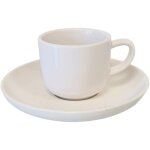 Tasse expresso et sous tasse en céramique blanc Tasse expresso et sous tasse en céramique blanc
