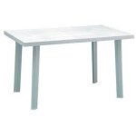 Table r�sine voile blanc 126x76 progarden