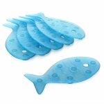 Plasticos tatay pastilles antidrapantes bleu pour baignoire / douche, fish
