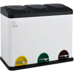 Tc3x15 poubelle de cuisine 45l système de séparation des déchets poubelle à pédale poubelle blanc - svita ... Tc3x15 poubelle de cuisine 45l système de séparation des déchets poubelle à pédale poubelle blanc - svita ...