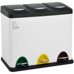 Tc3x8 24 l poubelle  pdale poubelle en acier laqu poxy blanc - svita