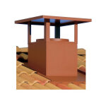 Td 125 r sortie toiture  cheminee  rouge diametre 125 atlantic 532506