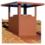 Td 160 r - sortie toiture  cheminee  rouge diamtre 160 (532510)