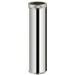 Tdpi1000 conduit double paroi isol polycombustible longueur 100 cm inox 100 -  l'unit