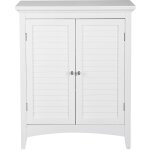 Teamson home - meuble de salle de bain, rangement buffet avec tagres rglables, armoire rangement avec ...