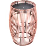 Ronde table d'appoint pour le jardin - osier de bambou - dessus de table en mtal - support pour plantes ...