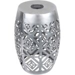 Table d'appoint pour le jardin - table et lumière 2 en 1 - Énergie solaire - argent - métal - 31 x 31 ... Table d'appoint pour le jardin - table et lumière 2 en 1 - Énergie solaire - argent - métal - 31 x 31 ...