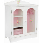 Teamson kids - olivia's little world meuble pour poupe 45 cm little princess armoire gris / rose avec ...
