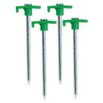 Tec hit 363100 - lot de 4 piquets - fixation des bches au sol - rsistant - en acier - 15 cm