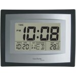 Horloge murale techno line ws 8004  quartz 220 mm x 170 mm x 35 mm argent, noir