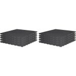 Technoflex - dalle de jardin amortissante grise 50 x 50 cm lot de 10