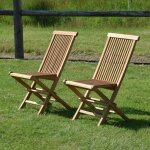 Teck'attitude - chaises de jardin pliantes en teck massif java (lot de 2) Teck'attitude - chaises de jardin pliantes en teck massif java (lot de 2)