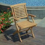Teck'attitude - fauteuils de jardin pliants en teck massif barbade (lot de 2)