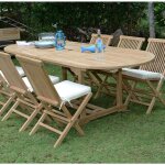 Table extensible ovale teck massif vérone 160 / 240 x 100 cm Table extensible ovale teck massif vérone 160 / 240 x 100 cm