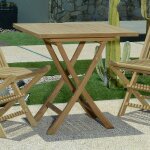 Table pliante carr�e en teck massif gap 75 cm