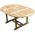 Teck'line - table sawah ronde / ovale 120 - 180x120x75 teck premium