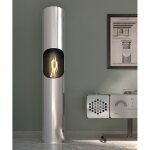 Tecno air system - chemin�e au bio�thanol portofino gris m�tallique - 2kw