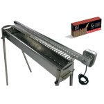 Tecnoroast trs - 40 single inox automatic charcoal barbecue (barbecue au charbon de bois)