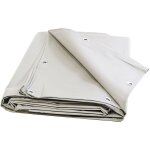 Bche pour carport blanche 3x5 m xp640cp - garantie 10 ans - toile pvc tanche pour abri de voiture - ...
