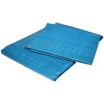 Tecplast bche de chantier 5x8 m ec80ch bleue - economique - bche de protection pour travaux d'intrieur ...