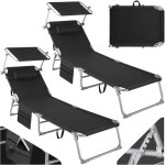 Tectake - lot de 2 bains de soleil pliable robuste et rsistant aux uv