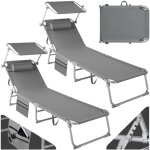 Tectake - lot de 2 bains de soleil pliable robuste et rsistant aux uv