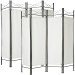 Tectake - lot de 2 paravents modulables en 2, 3 ou 4 parties pliable à 180 degrès Tectake - lot de 2 paravents modulables en 2, 3 ou 4 parties pliable à 180 degrès