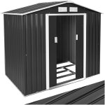 Tectake - abri de jardin mtal 2, 7 m toiture 2 pans en tle d'acier