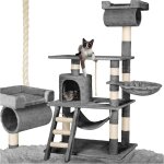 Tectake - arbre � chat 141 cm avec griffoir et plateforme d'escalade