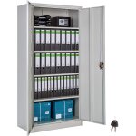 Armoire de classement blain avec 5 tagres 40x80x180cm -